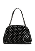 Mademoiselle Bowling Bag, &pound;1,900, Handbags, Black, Patent Leather, Back view